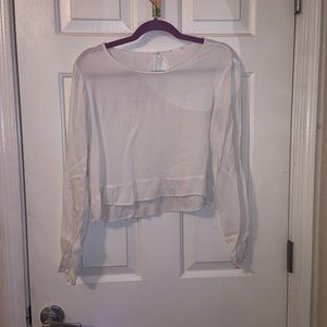 White cropped blouse